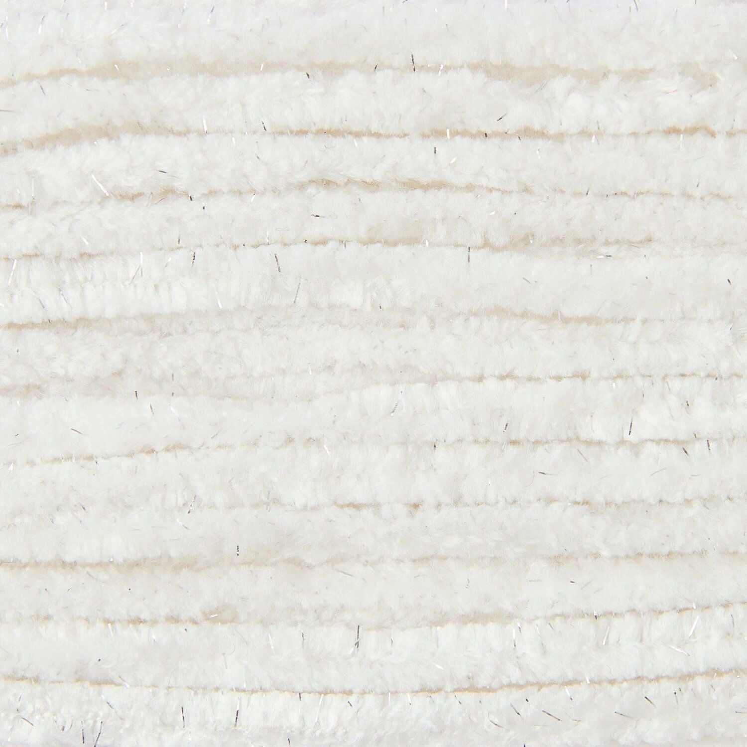 Rico Design Chenillove Sparkle Garn Creme – 100 g, 110 m, Nadel 5 mm, 100% Polyester, 1 Stk.