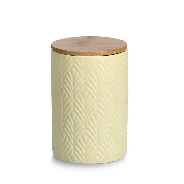 Zeller Present Vorratsdose 720 ml, Ø 10 × 15 cm, Keramik, Hellgelb