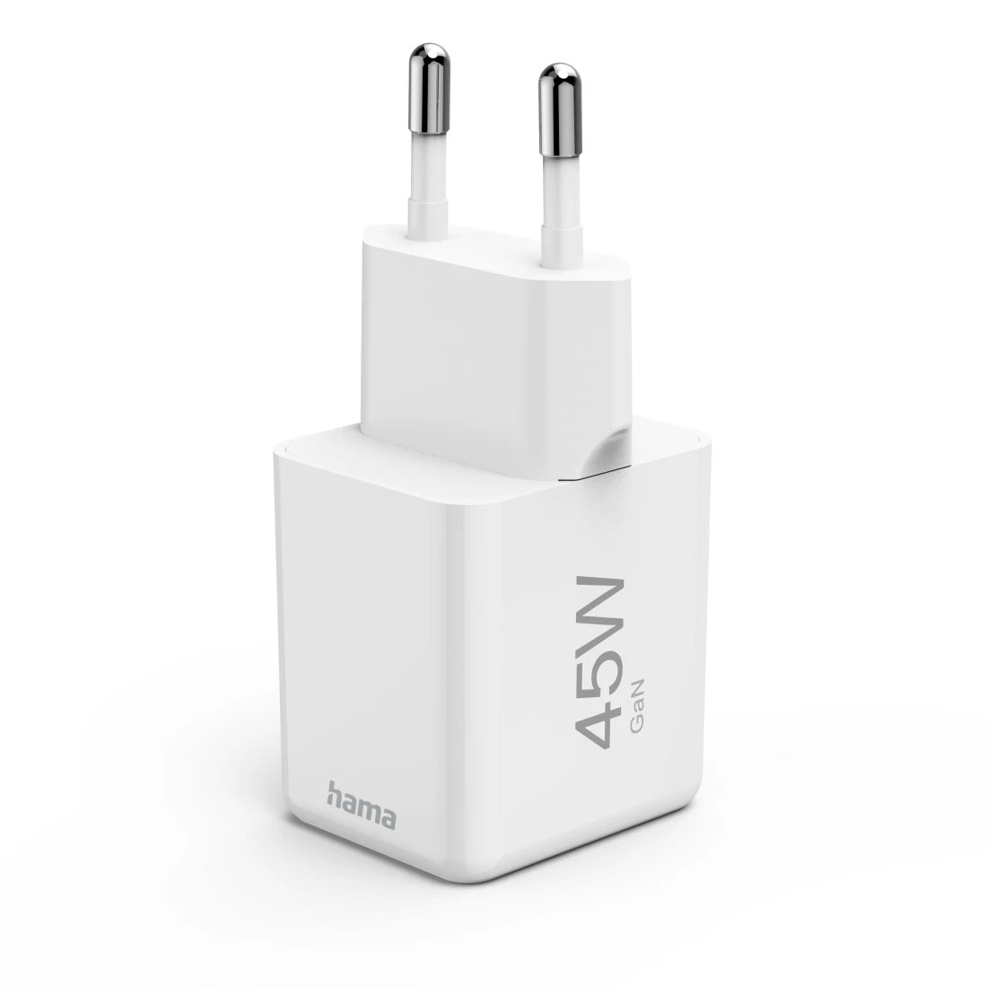 Hama 00201983 USB-Ladegerät 45 W – USB-C×1 – PD 3,0, QC 3,0, GaN – Weiss