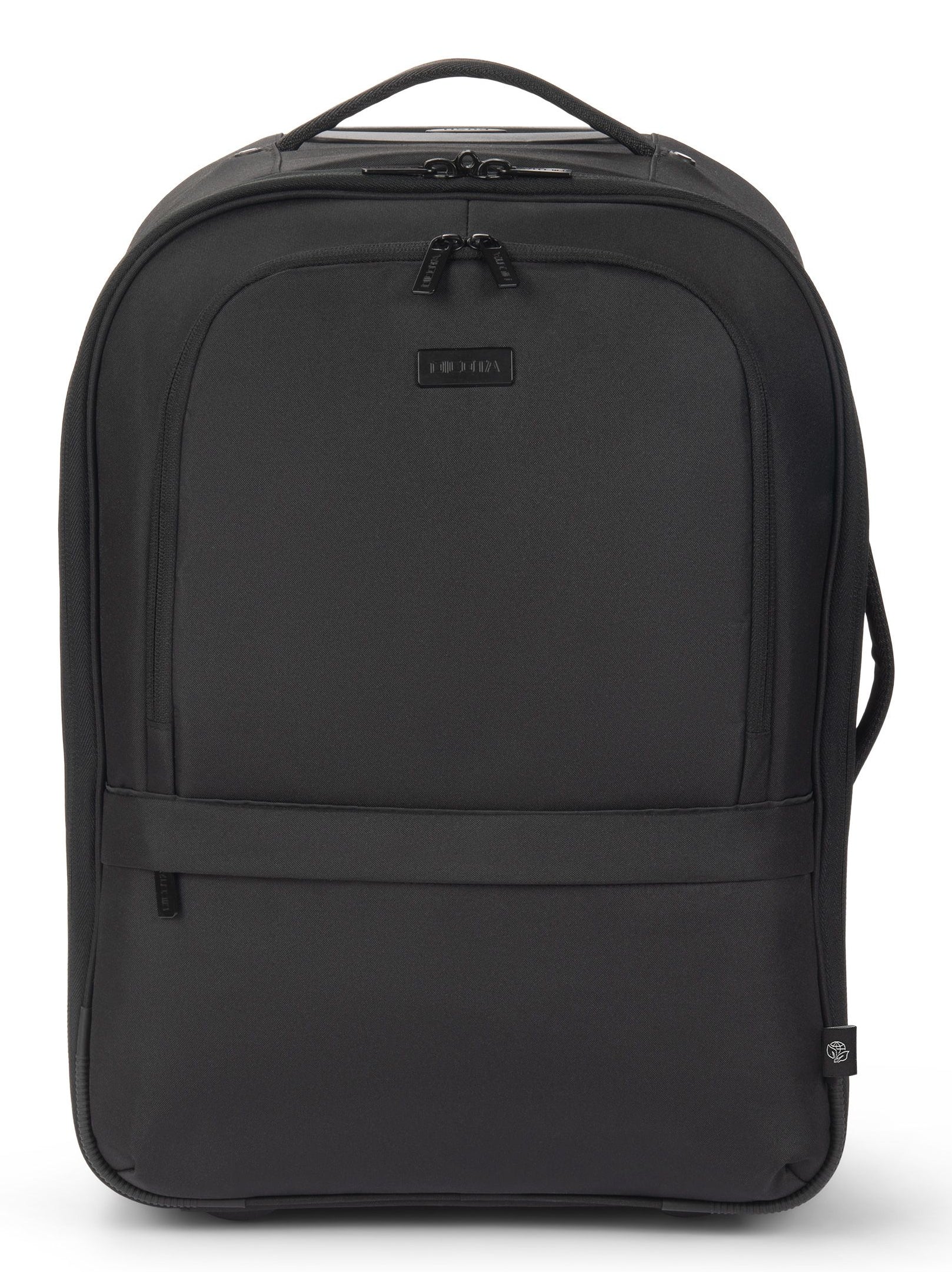 DICOTA Notebook-Rucksack bis 16" – mit Rollen, Teleskopgriff – Schwarz