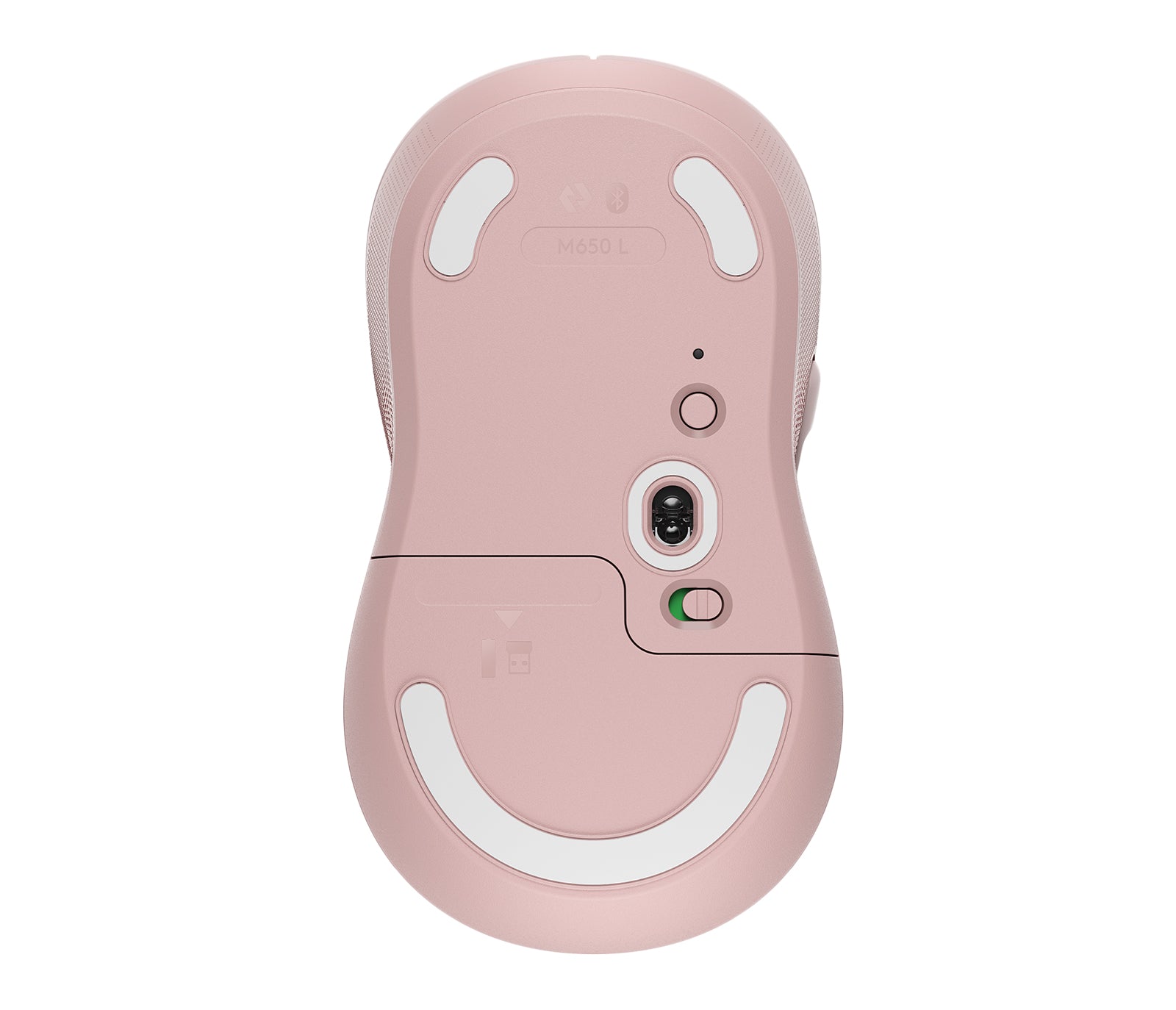 Logitech M650 L Maus – kabellos, für Rechtshänder, rosa