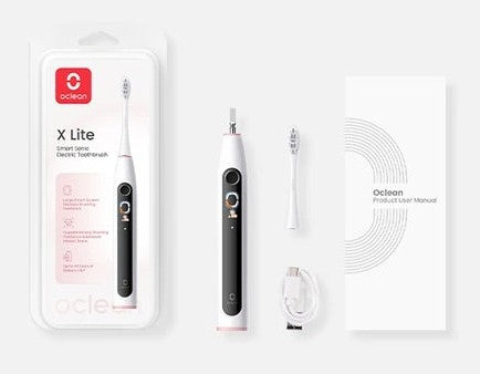 Oclean Schallzahnbürste X Lite – Bis zu 40 Tage Akkulaufzeit, IPX7 – Weiss-Grau