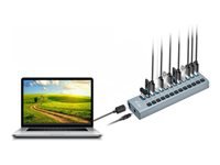 i-tec Ladegerät – 60 W, 13× USB-A, mit externem Netzteil – für Tablets, Notebooks, Ultrabooks