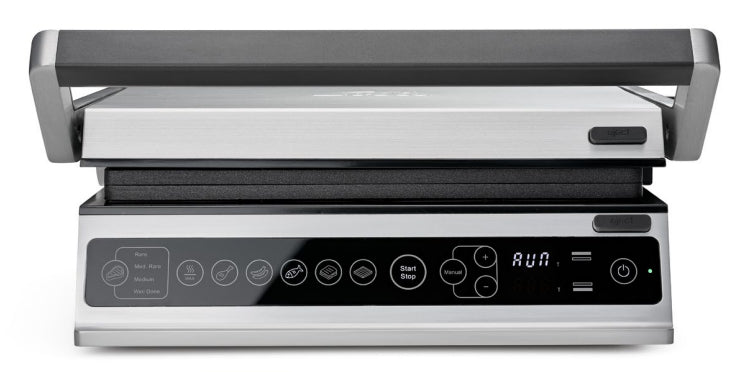 Solis Kontaktgrill Pro 7953 – 28 × 25 cm, 2000 W, spülmaschinenfeste Platten – schwarz/edelstahl