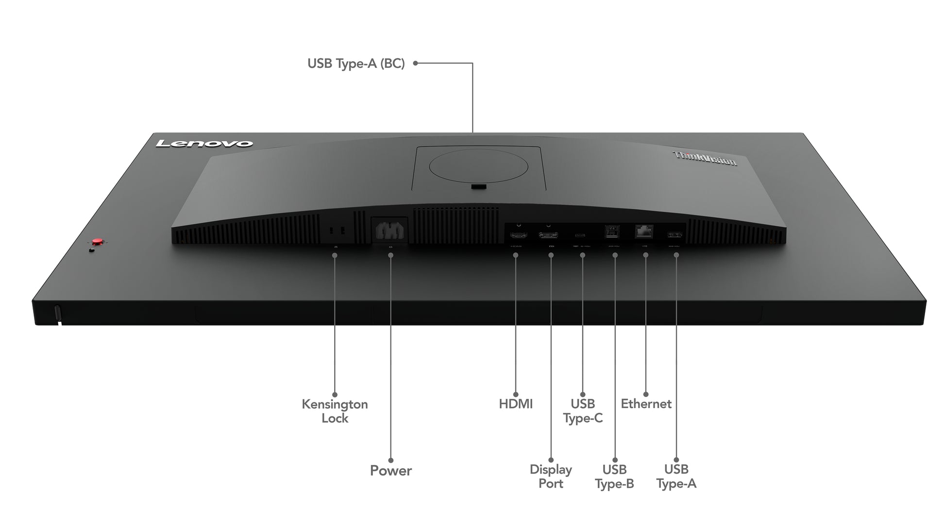 Lenovo ThinkVision T32p-30 – Monitor, 31,5", IPS, 60 Hz, 350 cd/m², VESA 100 × 100, Schwarz