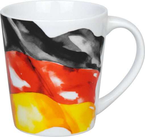 Könitz Porzellan Könitz Becher Flagge Deutschland – 380 ml, Ø 9 cm, Porzellan, spülmaschinenfest
