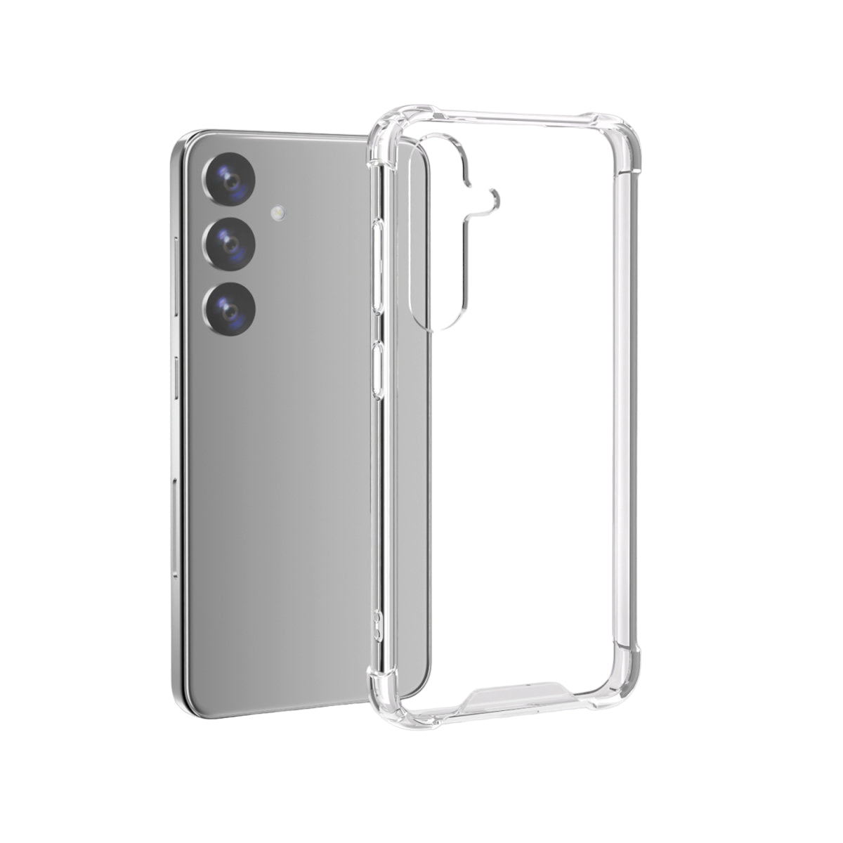 4smarts Hybrid Case Ibiza Backcover – für Samsung Galaxy S24+, PC+TPU, Transparent