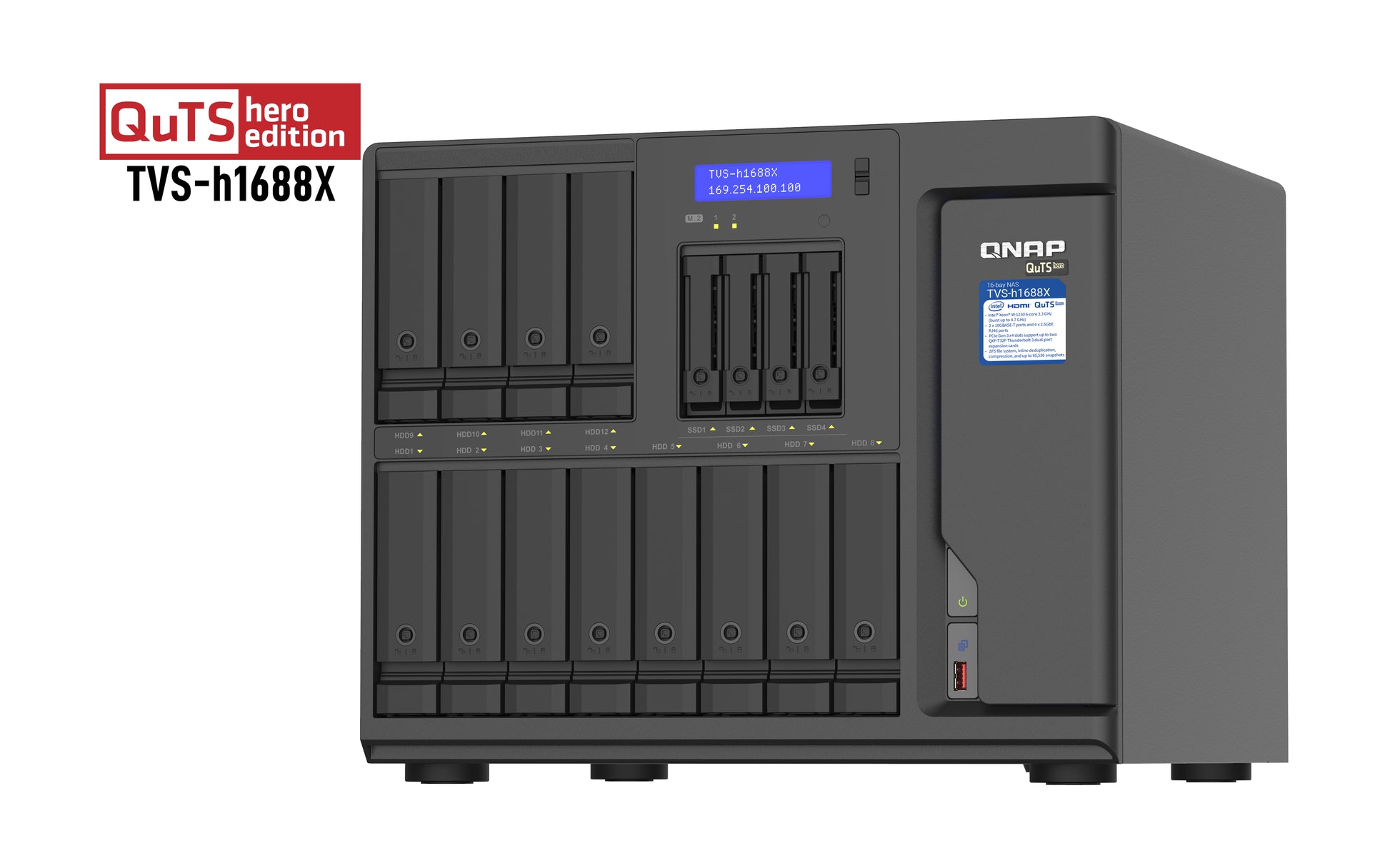 QNAP TVS-h1688X-W1250-32G Speichergerät – 16-Bay
