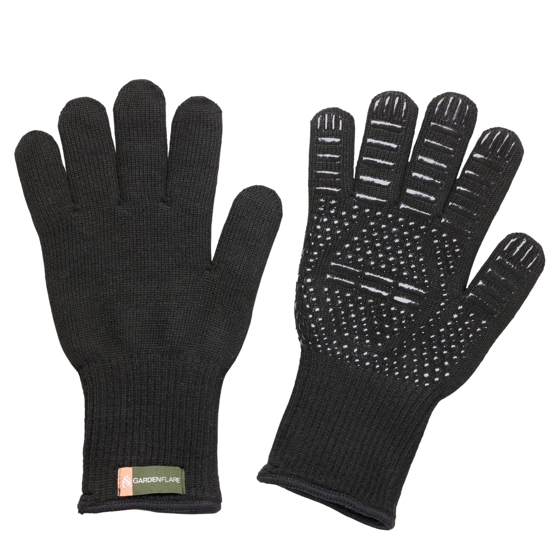 Gardenflare Arbeitshandschuhe – Universalgrösse, 2 Stück – Aramid, Schwarz, Hitzebeständig, Rutschfest