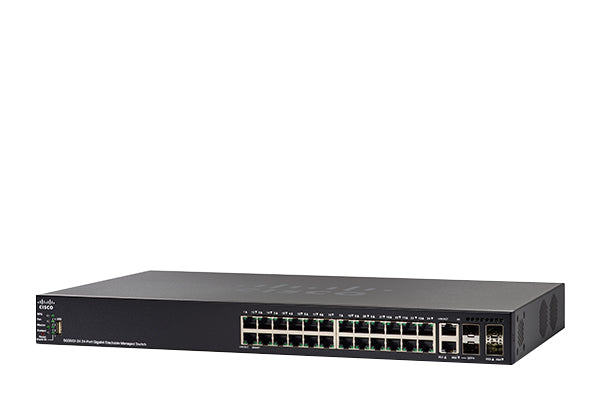 Cisco SG550X-24 – Managed Switch – 24×GbE, 2×SFP+, L3, 1U