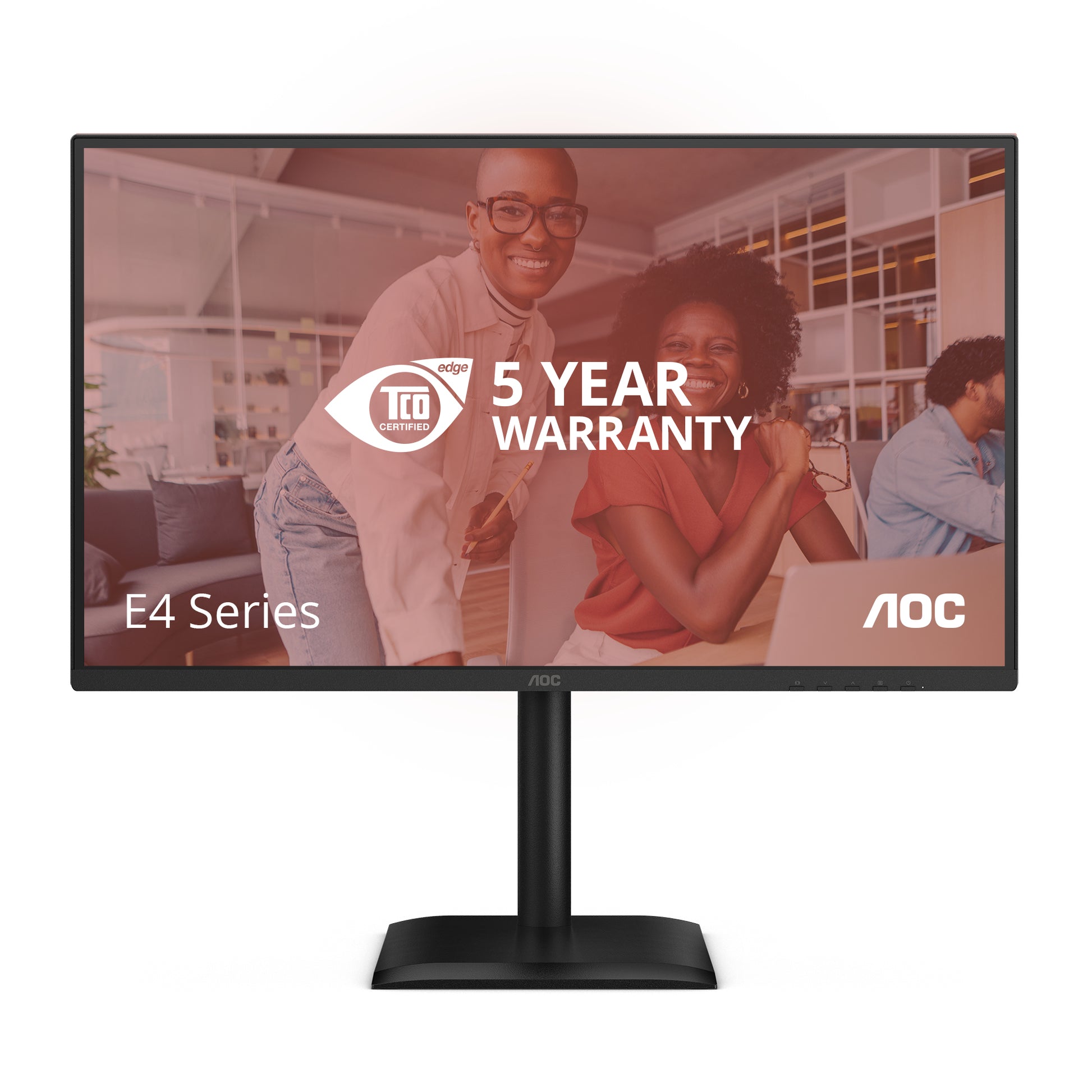 AOC Q27E4CV – Monitor, 27" 2560 × 1440 (WQHD), IPS, 120 Hz, 350 cd/m², USB-C, Lautsprecher, Schwarz