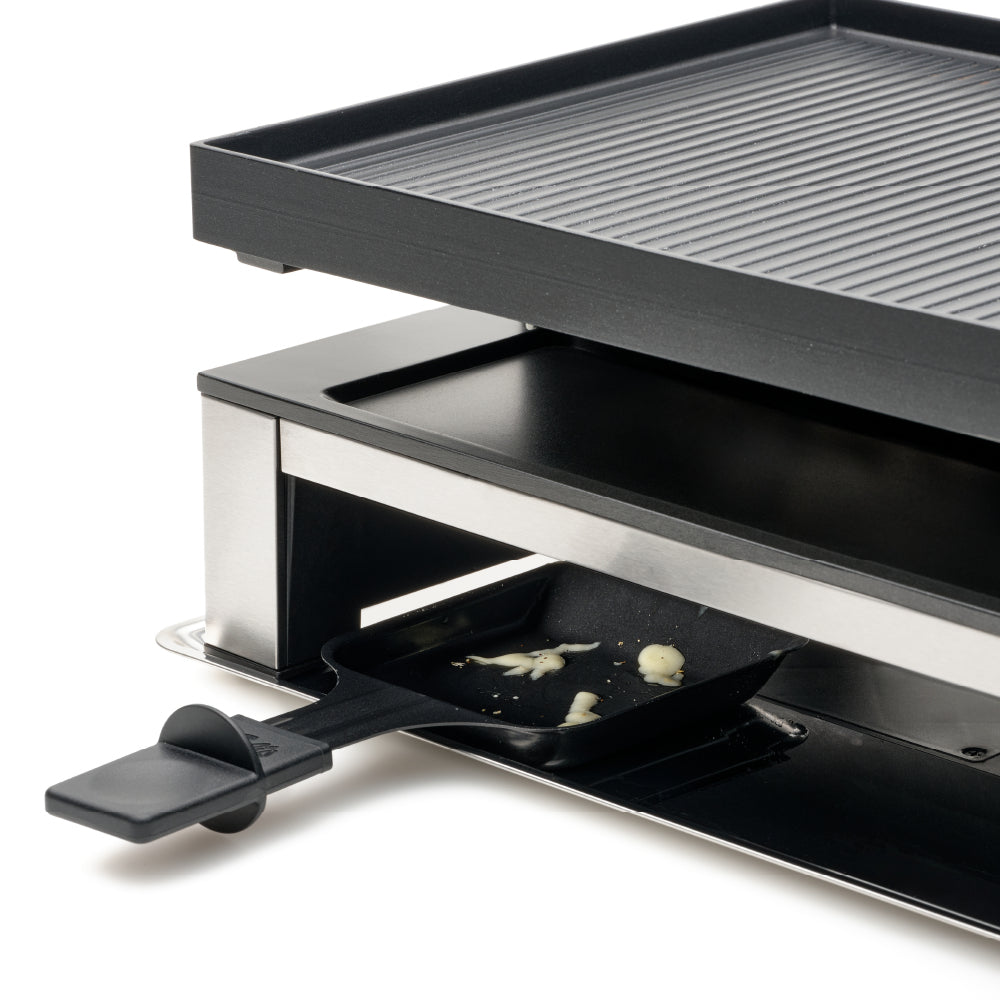 Solis Tischgrill Typ 7911 – 10 Personen, 24×53 cm Grillfläche, 1500 W, keramikbeschichtet – schwarz/edelstahl