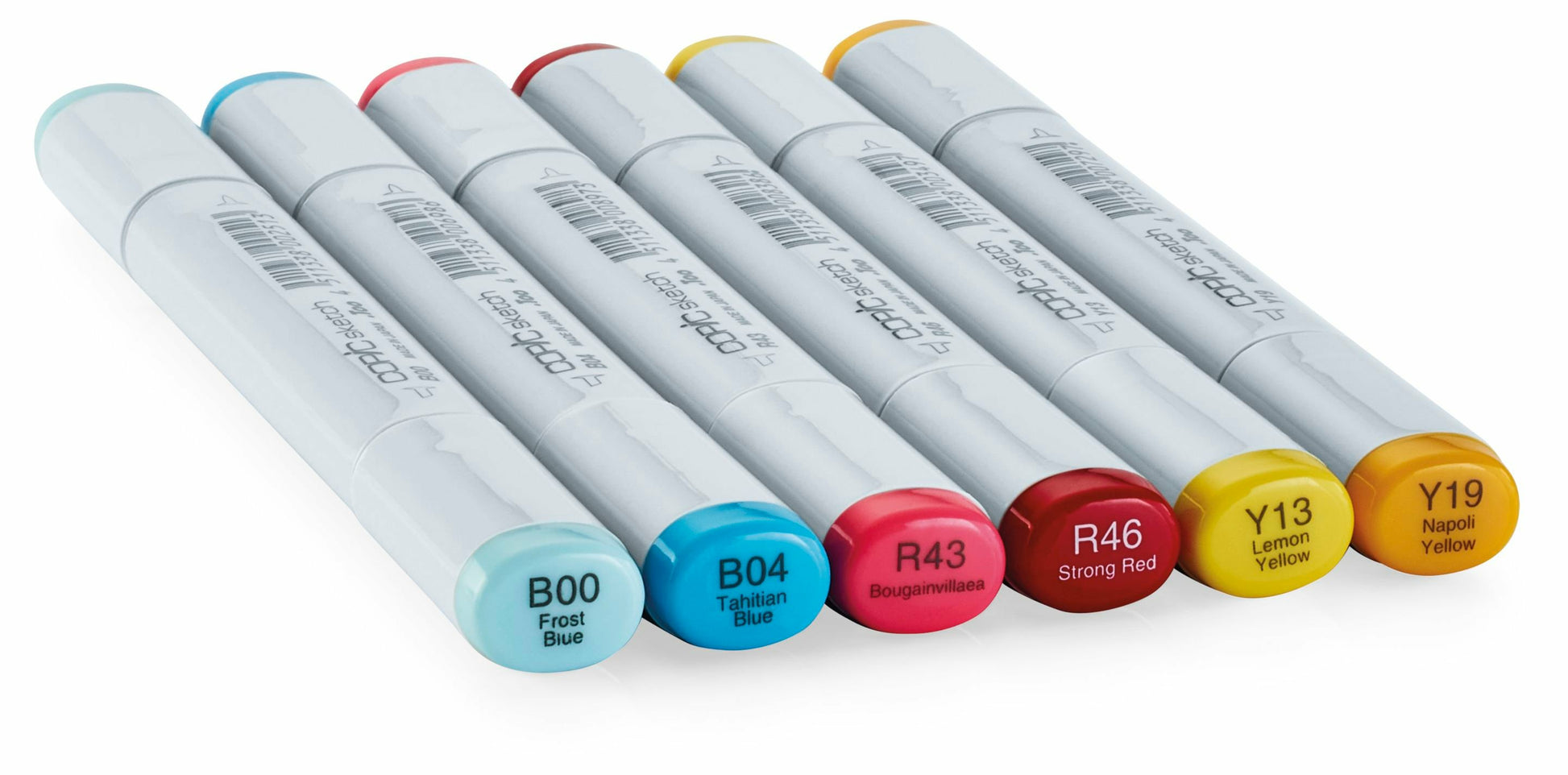 Copic Sketch Perfect Primaries Marker – Duo-Spitze Meisselspitze/Pinselspitze, Mehrfarbig, 6er Set