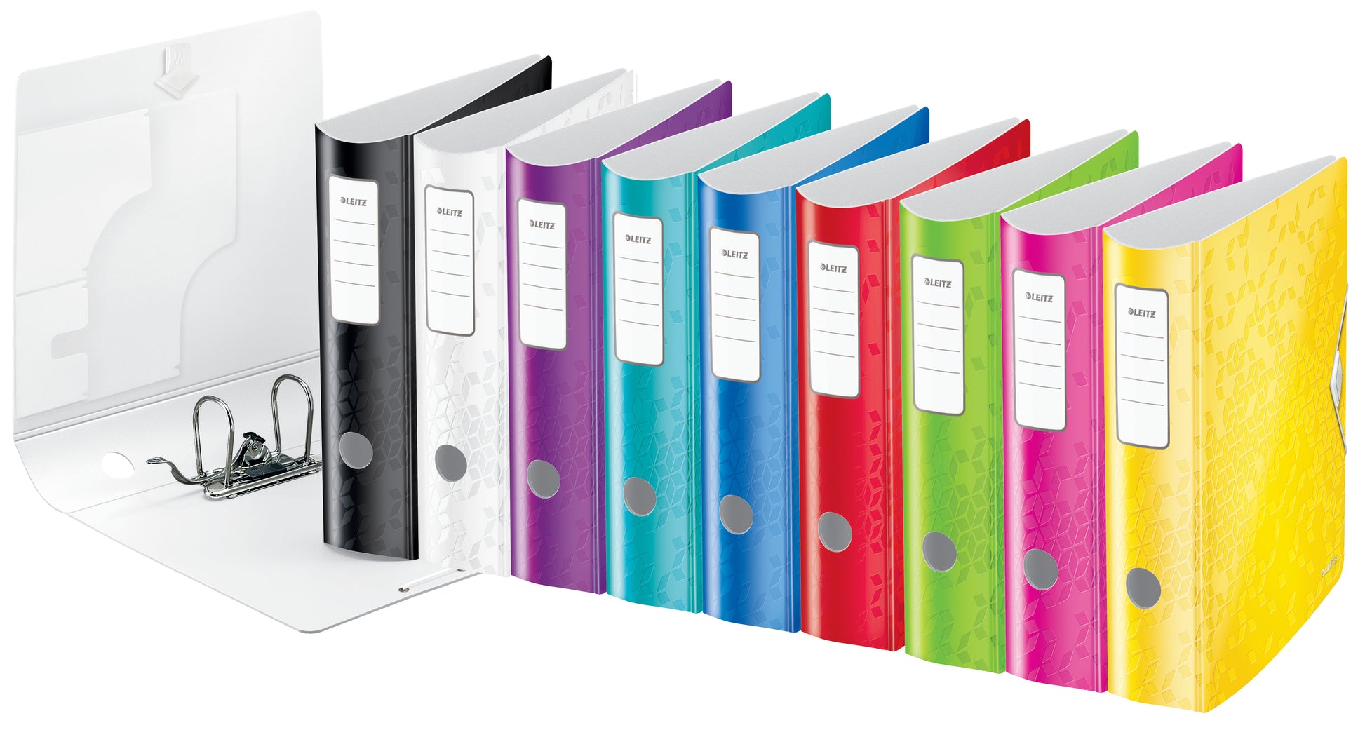 Leitz Active WOW Ordner – für A4 – Rückenbreite 8,2 cm – Weiss