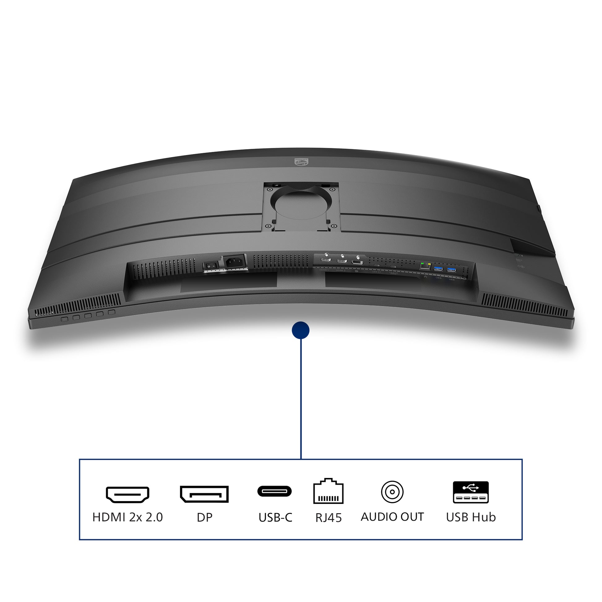 Philips 34B2U5600C/00 – Monitor, 34", VA, 120 Hz, 300 cd/m², KVM, USB-C, VESA 100 × 100, Schwarz
