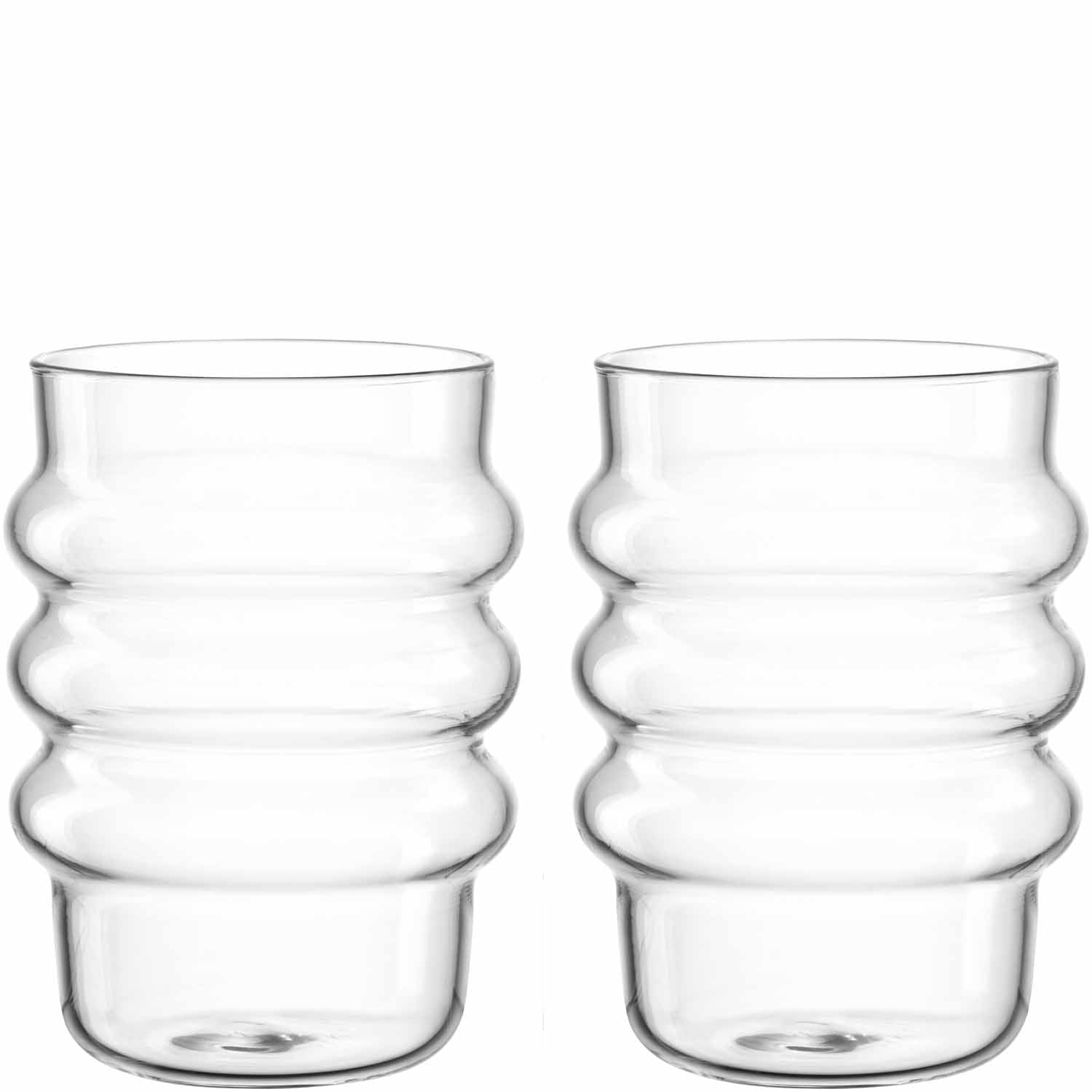 LEONARDO Trinkglas – 2er Set, 440 ml, Ø 7,4 cm, Borosilikatglas, Transparent, spülmaschinenfest