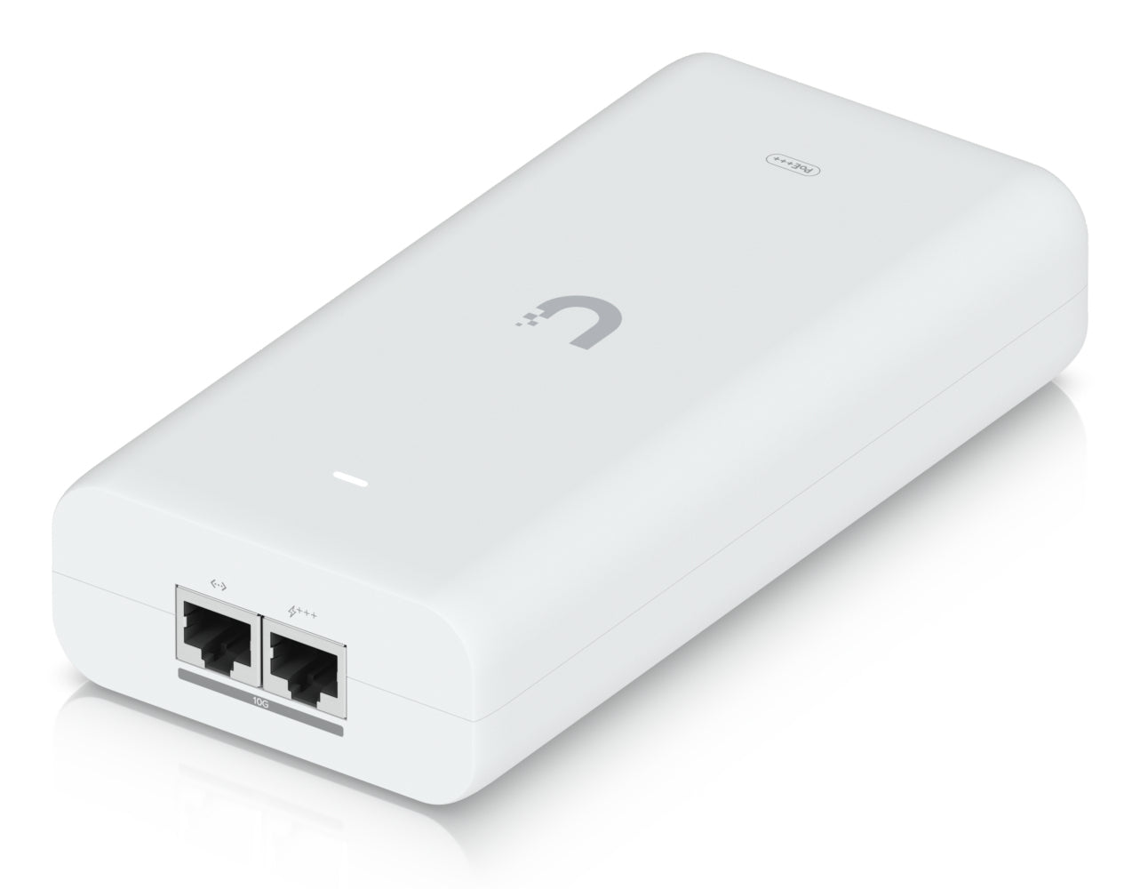 Ubiquiti PoE Injector – 10 Gbit/s, PoE+++, 90 W, 2× RJ-45 – Wandmontage, Überspannungsschutz – Weiss
