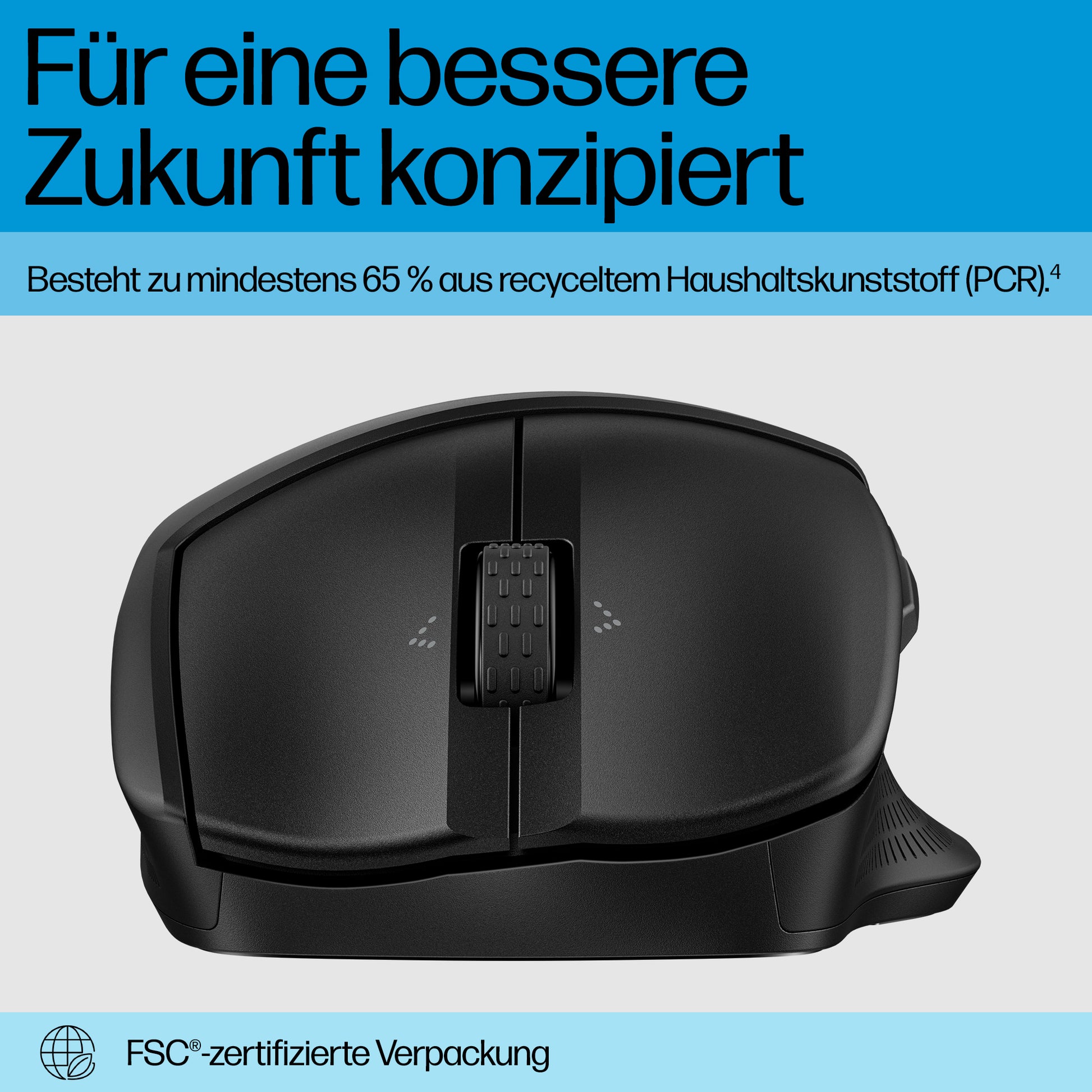 HP 685 Comfort Dual-Mode Maus – kabellos, für Rechtshänder, programmierbare Tasten, Silent-Tasten, schwarz