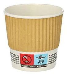 Papstar Becher, Papier, PLA-beschichtet – 1,0 dl, braun – FSC – 25 Stk.