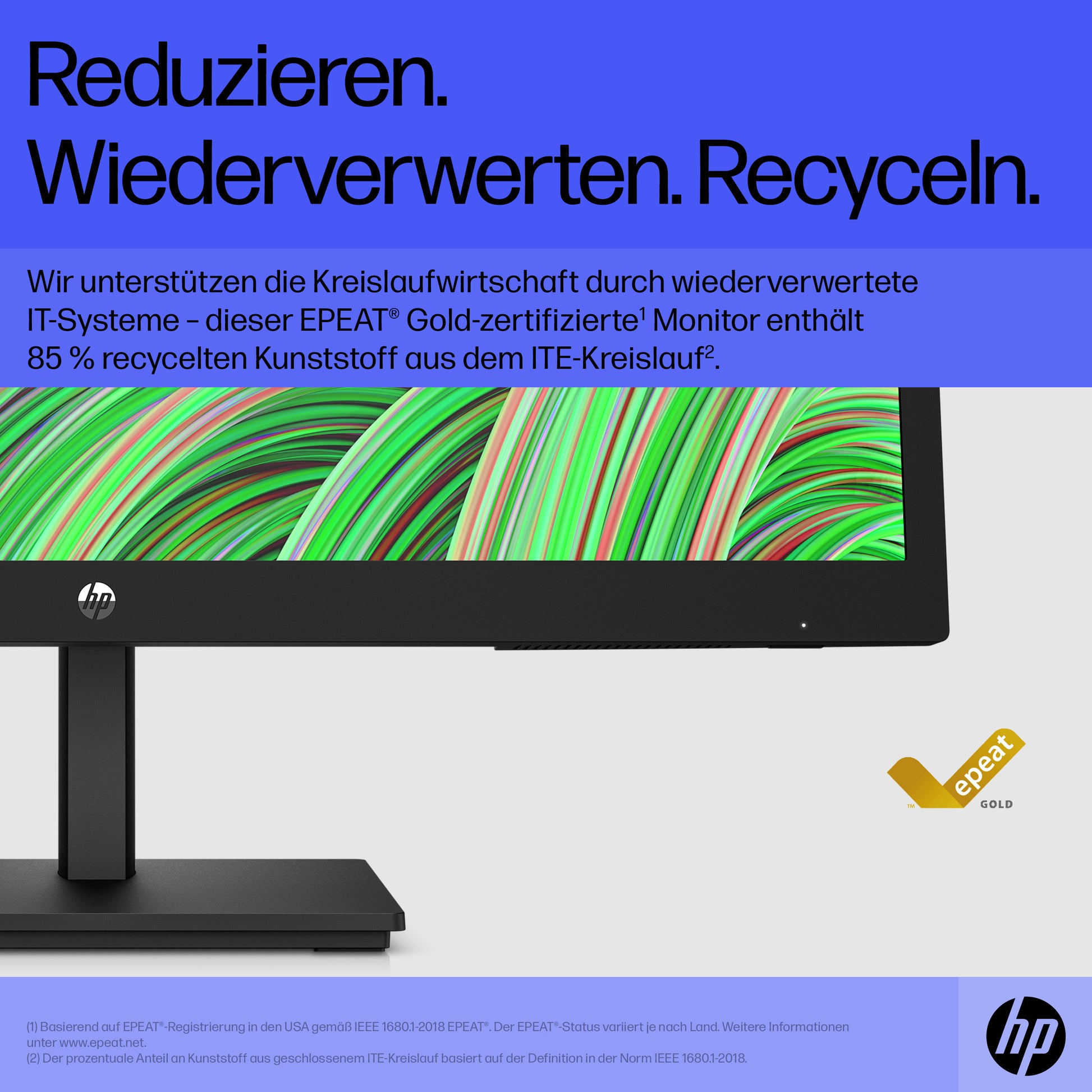 HP V22V G5 – Monitor, 21,4" 1920 × 1080 (Full HD), Schwarz