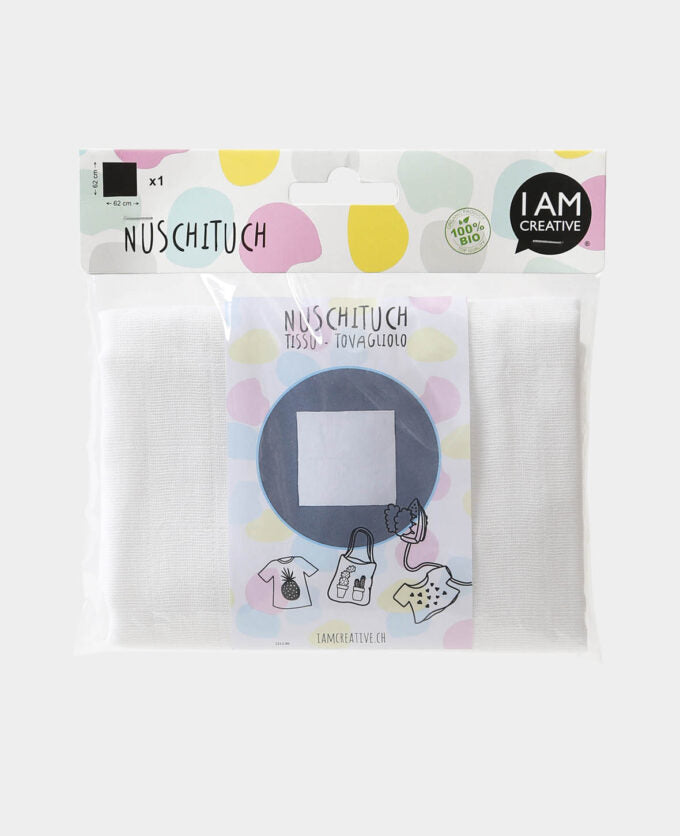 I am Creative Kuscheltuch, Bio-Baumwolle, Weiss, 55 g, 1 Stk.