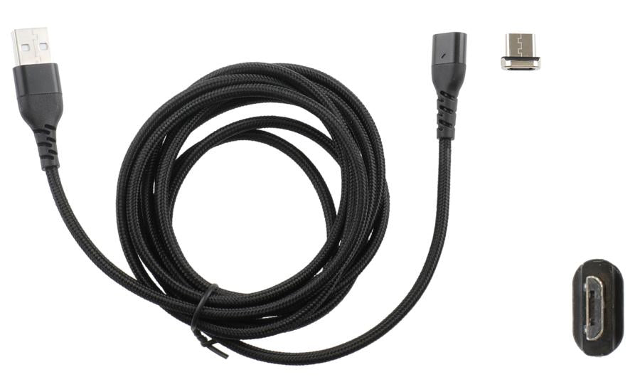 Brodit Daten- & Ladekabel – USB-A auf Micro-USB 2 m, Magnetstecker – für Micro-USB Geräte