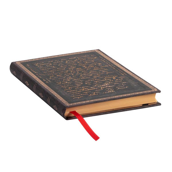 Paperblanks Notizbuch – A4 – 144 Seiten – 120 g/m² – Hardcover, Einstecktasche, 2 Lesezeichen – Schwarz