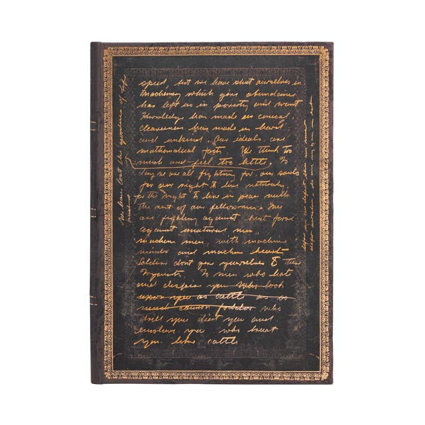 Paperblanks Notizbuch – A4 – 144 Seiten – 120 g/m² – Hardcover, Einstecktasche, 2 Lesezeichen – Schwarz