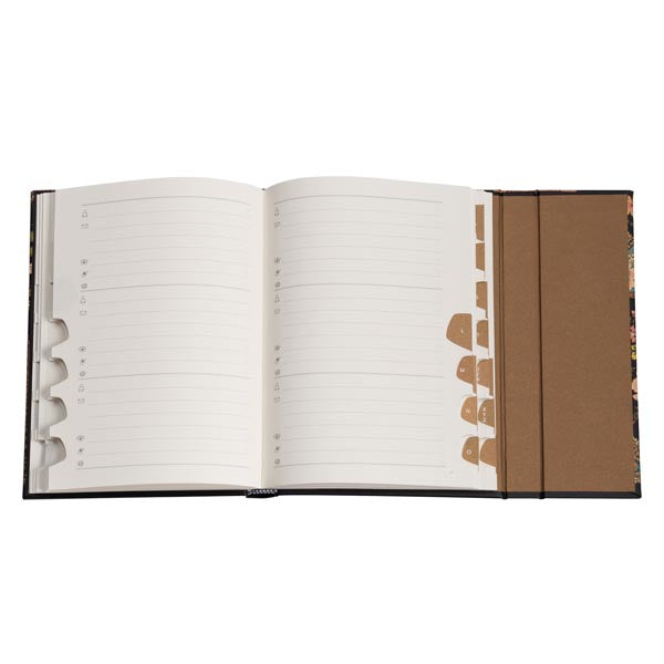Paperblanks Adressbuch – 90 × 140 mm – liniert – 128 Seiten – 120 g/m² – Hardcover, Daumenregister, blau, FSC