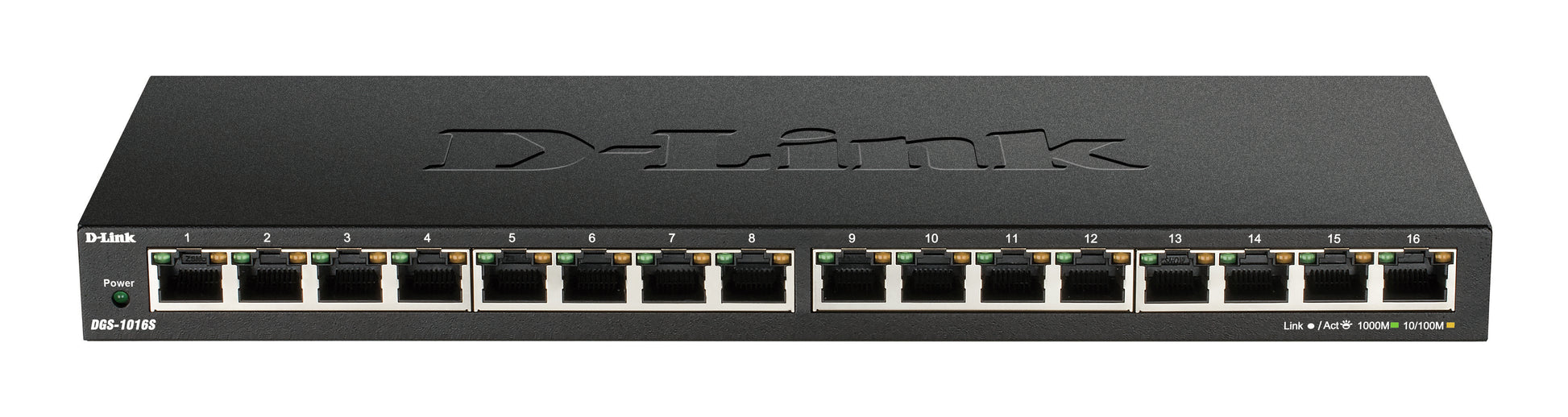 D-Link DGS-1016S – Switch – 16×GbE, Desktop, Schwarz