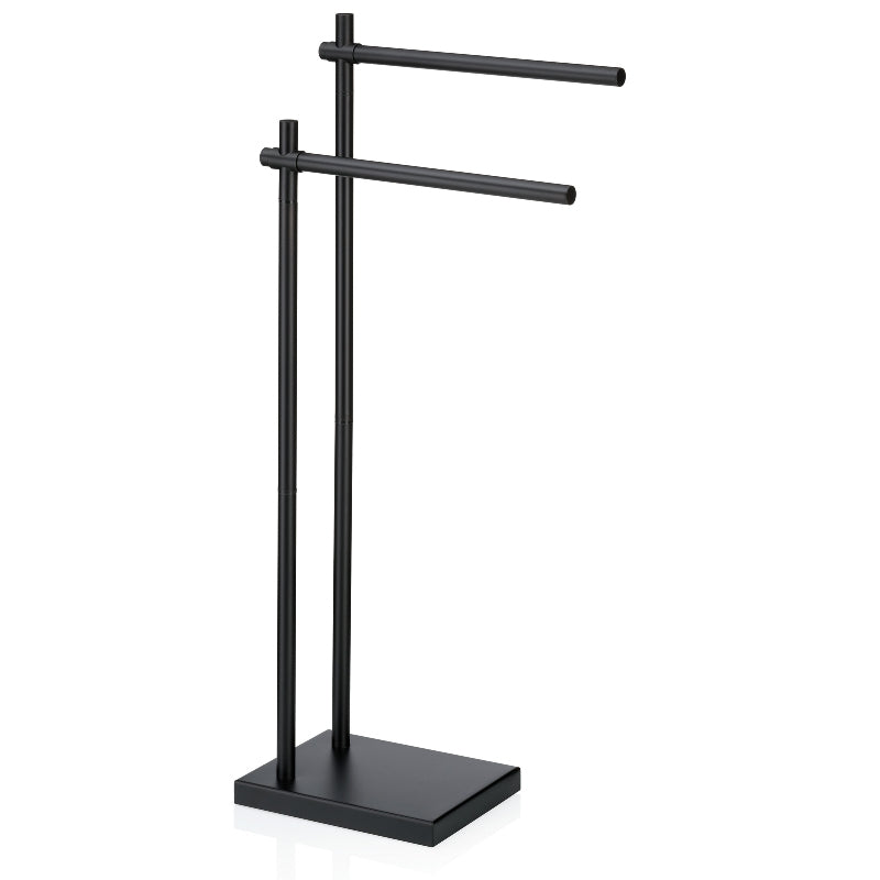 Kela Handtuchständer Devin – 2 Arme, 18×36×79 cm, Metall, matt pulverbeschichtet, Schwarz
