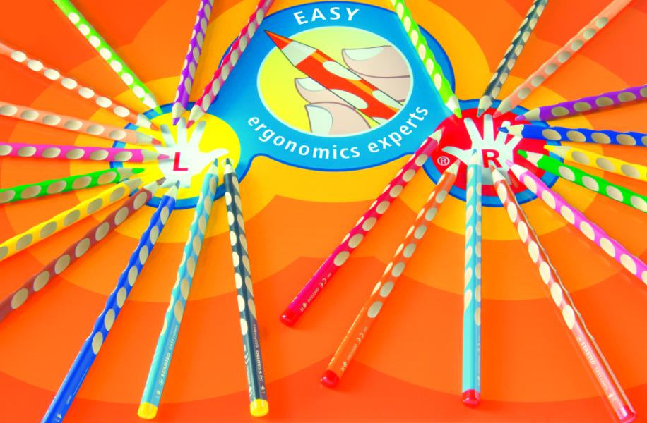 STABILO Buntstifte EASYcolors L – Dreikant, Minen-Ø 4,2 mm, 6 Farben, im Kartonetui