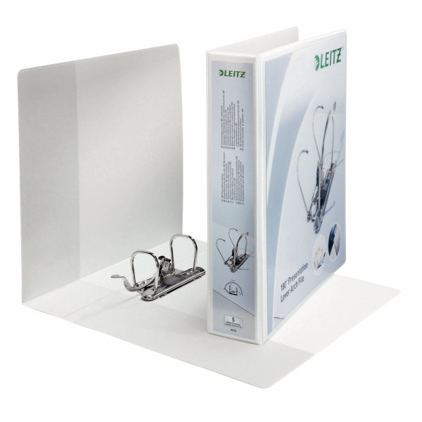 Leitz Präsentationsringbuch – 2-Ring – für A4 – Rückenbreite 5 cm – Weiss