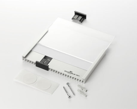 Durable Türschild – 149 × 105,5 mm, silber, Aluminium, selbstklebend, wiederablösbar