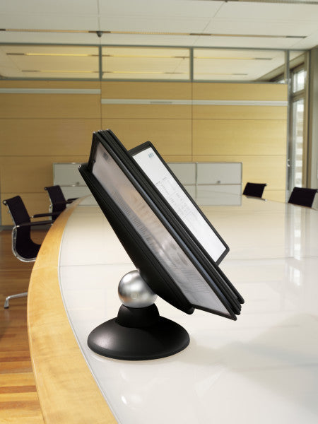 Durable Prospektständer SHERPA MOTION – 10 Fächer, schwarz