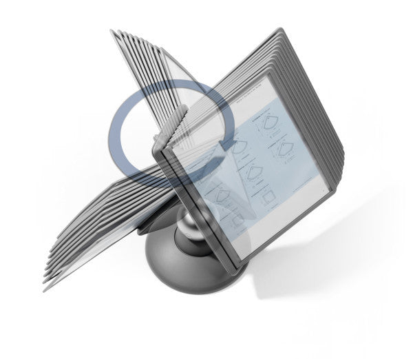 Durable Prospektständer SHERPA MOTION – 10 Fächer, schwarz