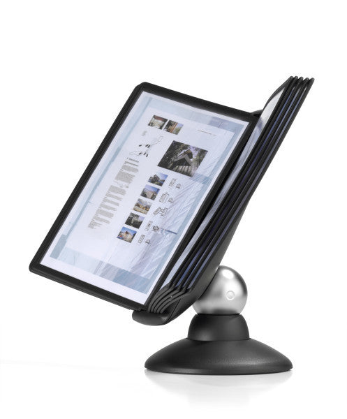 Durable Prospektständer SHERPA MOTION – 10 Fächer, schwarz