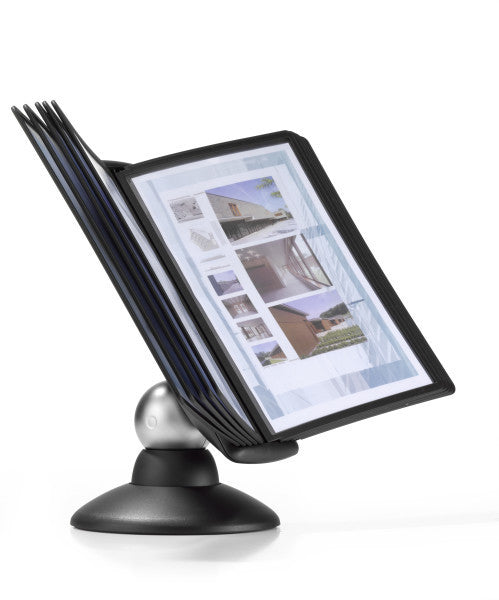 Durable Prospektständer SHERPA MOTION – 10 Fächer, schwarz