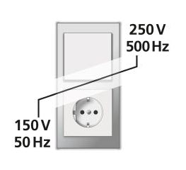 Laserliner Spannungsprüfer TipTest Duo – Kontakt, AC 150–250 V, IP20
