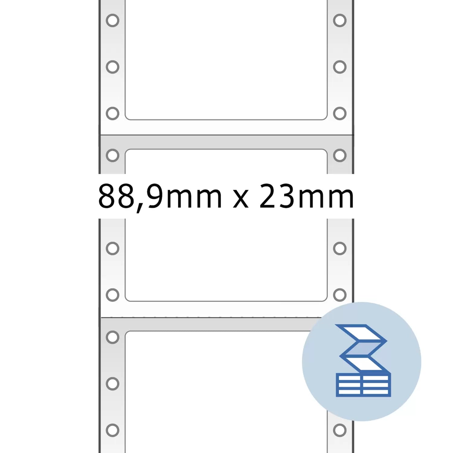 HERMA Druckeretiketten, 89 mm × 23 mm, weiss, Papier, selbstklebend, 6000 Etiketten