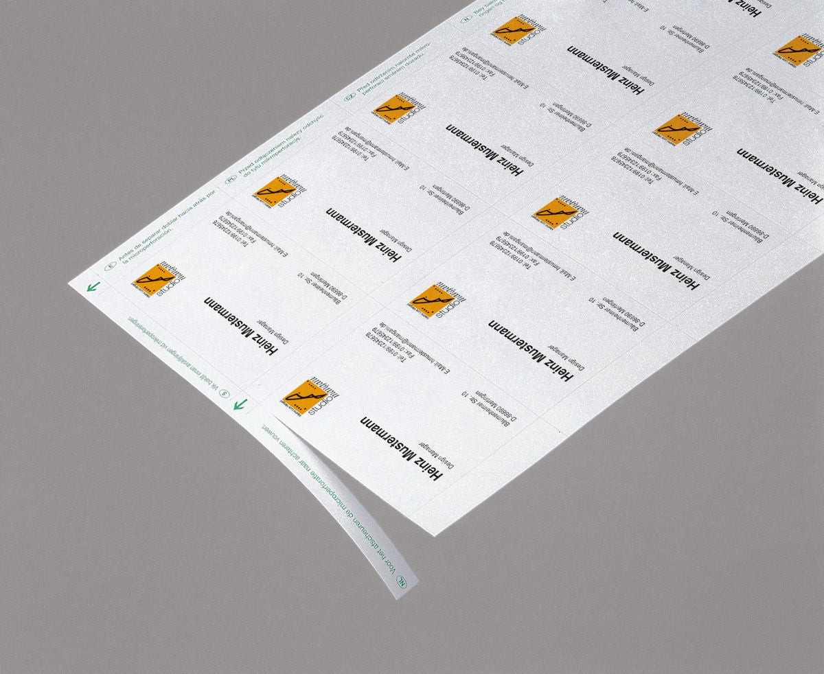 Sigel Visitenkarten, 85 × 55 mm – A4, 10 pro Blatt – 600 Karten – FSC-zertifiziert, beidseitig bedruckbar