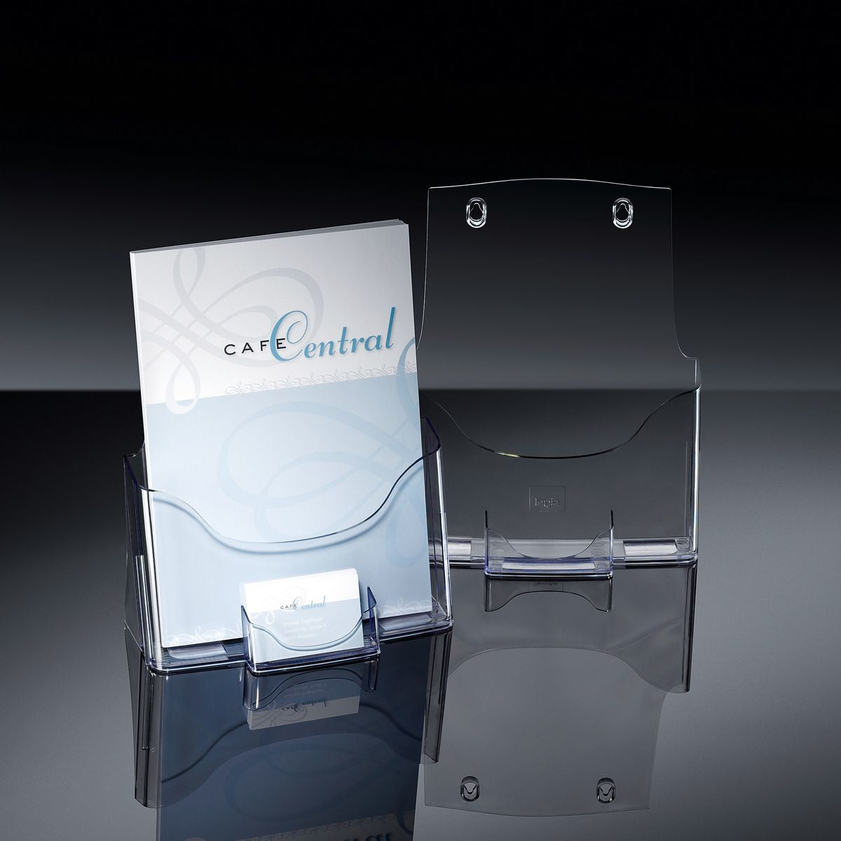 Sigel Tischprospekthalter – Acryl, transparent, 240 × 290 mm – für A4-Hochformat