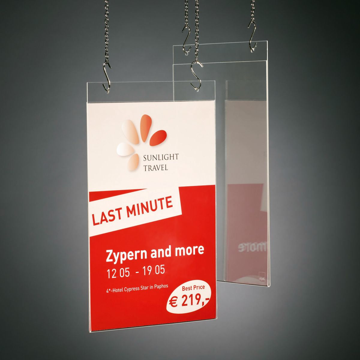 Sigel Plakattasche – 210 × 327 mm, transparent, UV-beständig, für A4 hoch