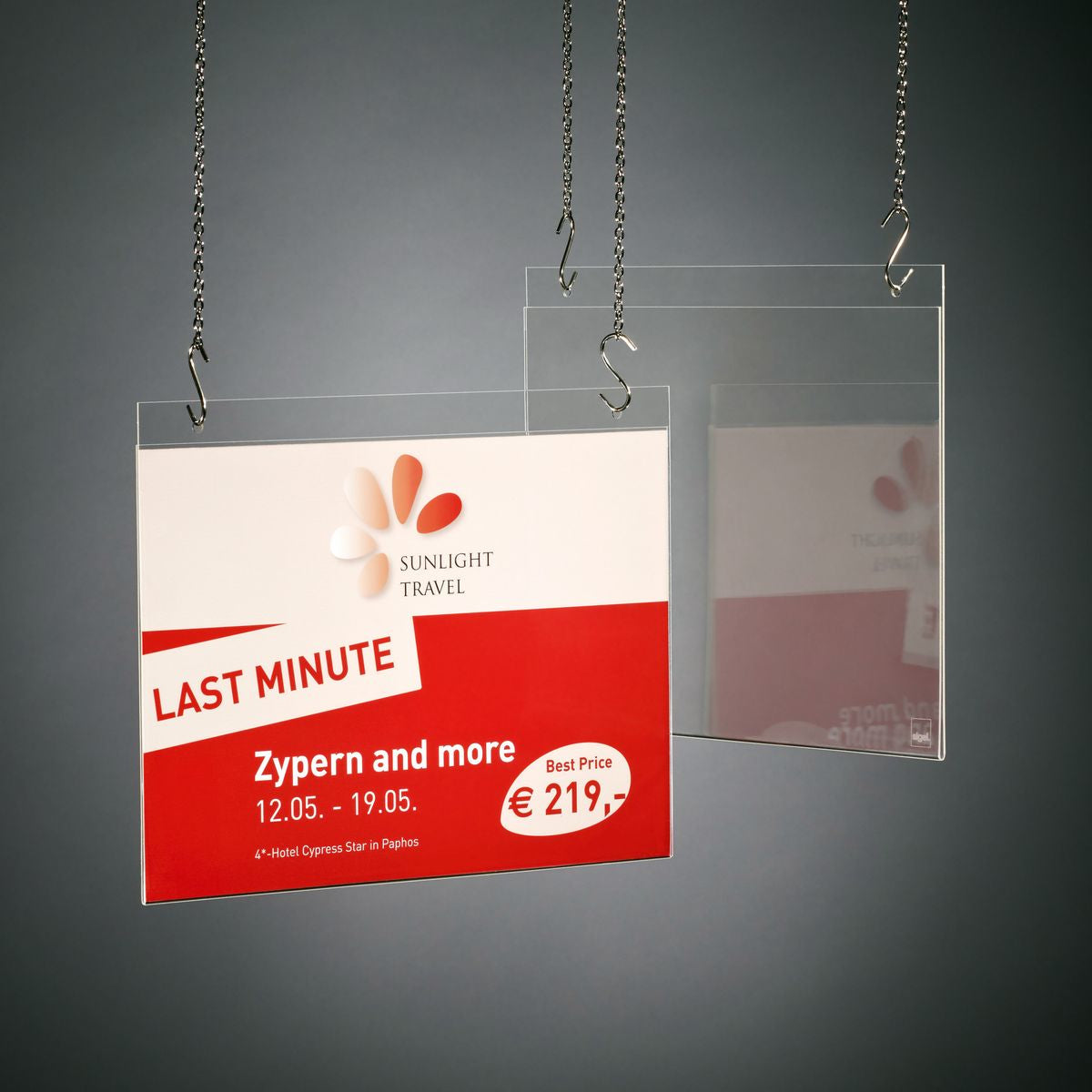 Sigel Plakattasche – 300 × 235 mm, transparent, für A4 quer