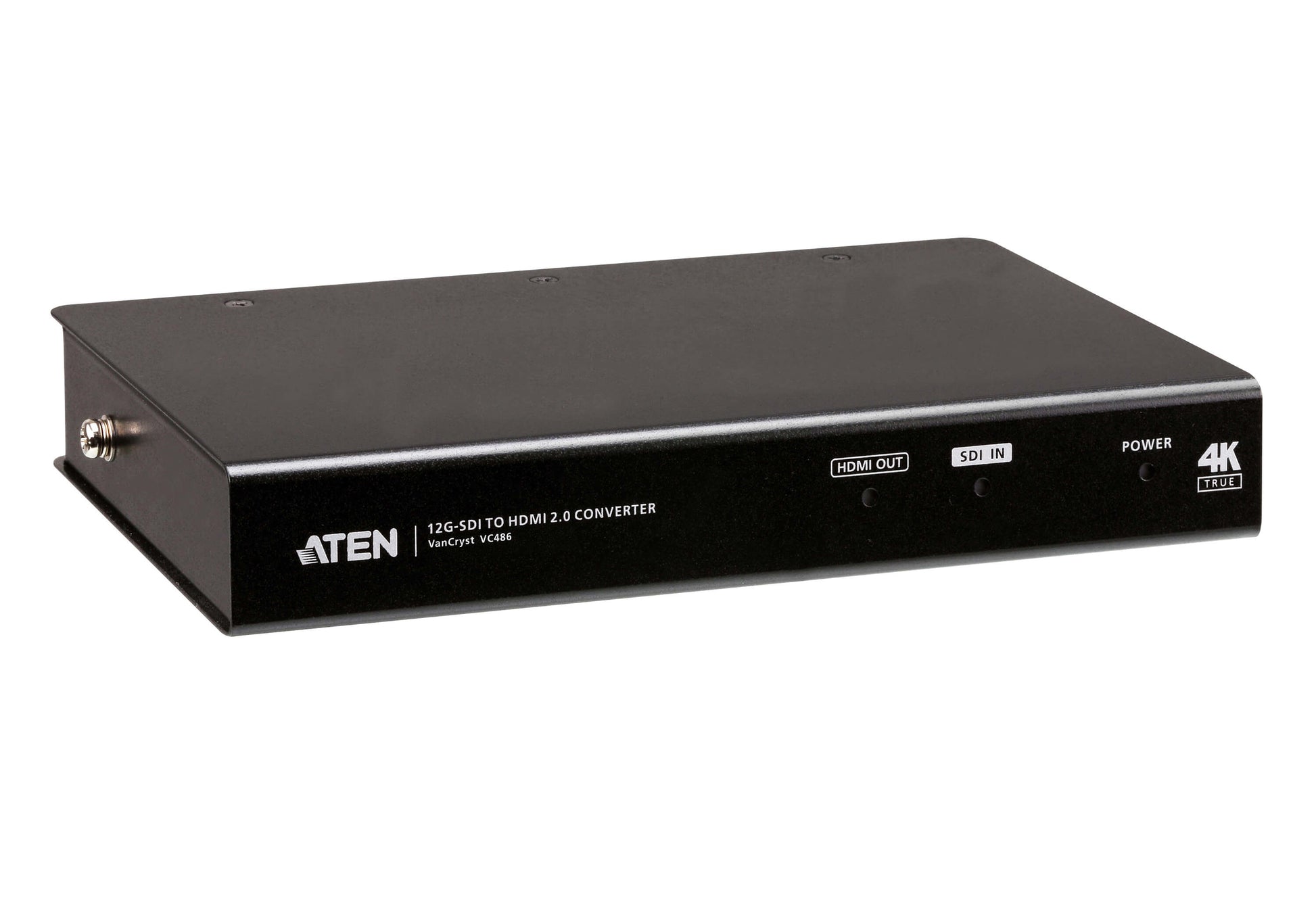 ATEN VC486 Adapter 12G-SDI zu HDMI – 4K (3840 × 2160), bis 45 m (12G-SDI), Neutaktung, RCA, Schwarz