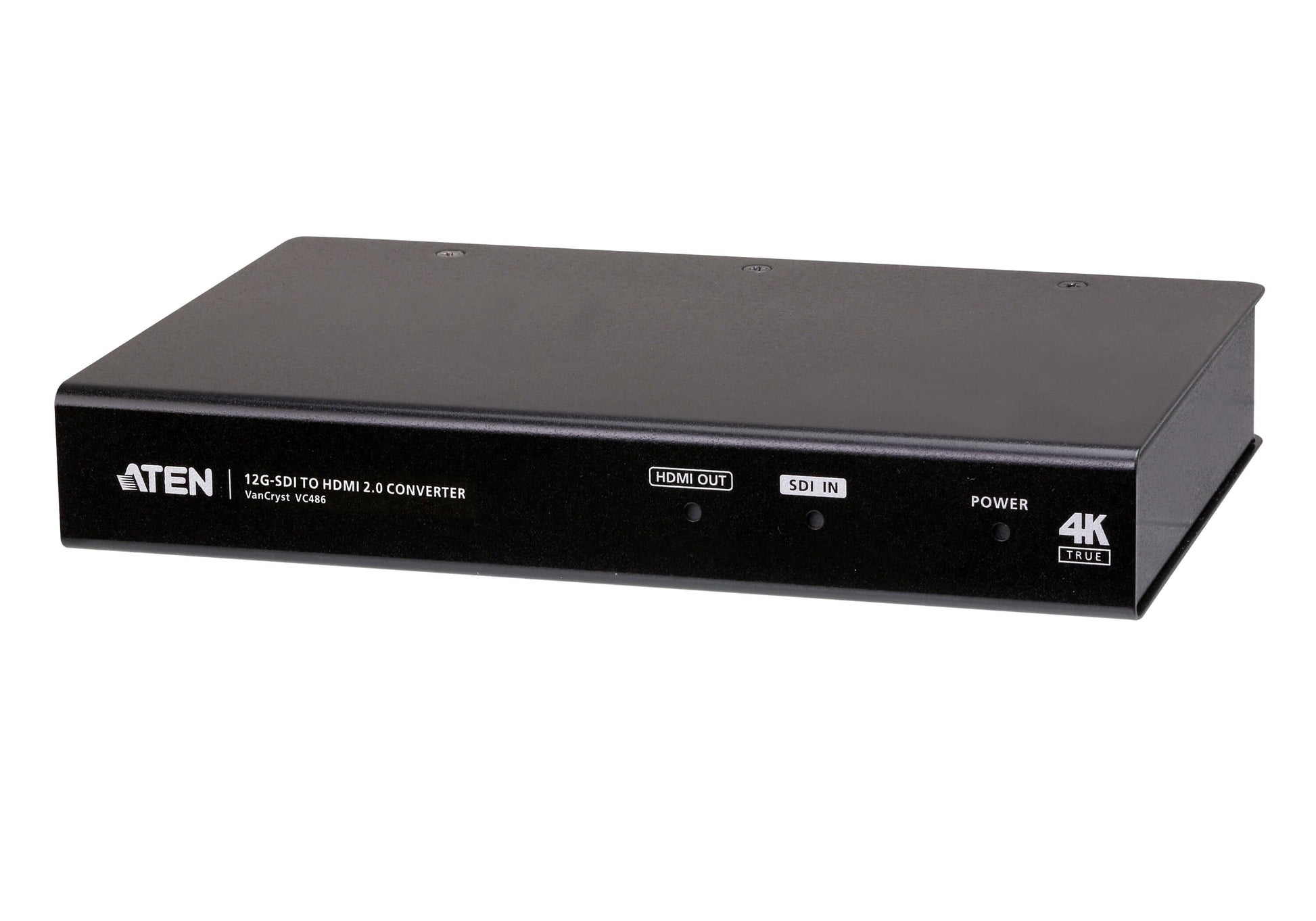 ATEN VC486 Adapter 12G-SDI zu HDMI – 4K (3840 × 2160), bis 45 m (12G-SDI), Neutaktung, RCA, Schwarz