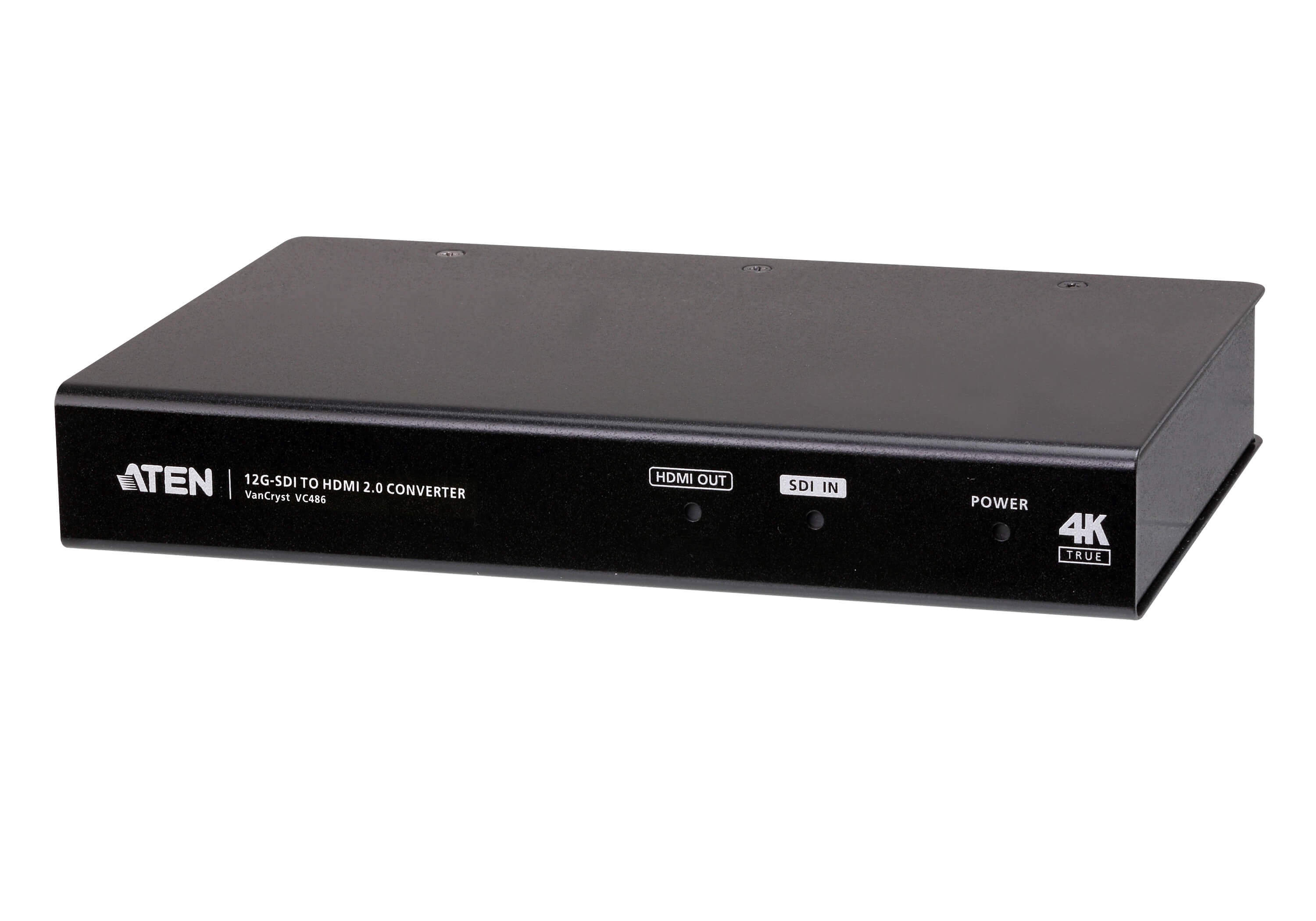 ATEN VC486 Adapter 12G-SDI zu HDMI – 4K (3840 × 2160), bis 45 m (12G-SDI), Neutaktung, RCA, Schwarz