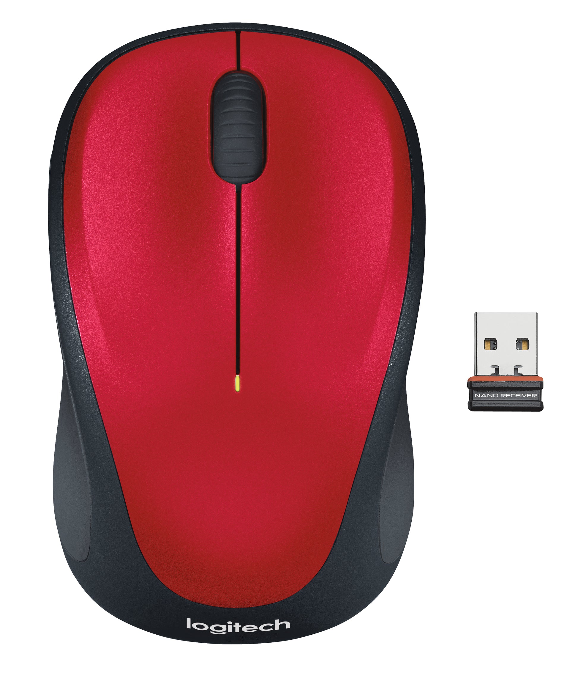 Logitech M235 Maus – Kabellos, USB-A, Rot