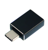 Steffen USB-Adapter USB-C (Stecker) auf USB-A (Buchse) – USB 3.2 Gen 2 (10 Gbit/s) – PD 60 W – Schwarz