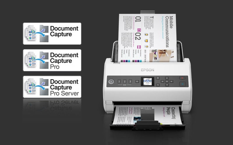 Epson DS-730N – Dokumentenscanner, A4, Duplex, 40 ppm, 600 dpi, ADF 100 Blatt, LAN, USB